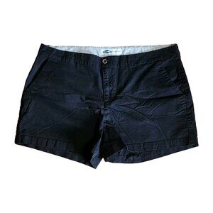 OLD NAVY Solid All Black Everyday Short Shorts with Pockets Womens Size 16
